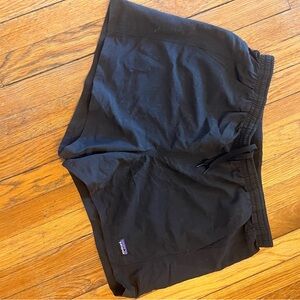 Patagonia Black Athletic Shorts with Drawstring